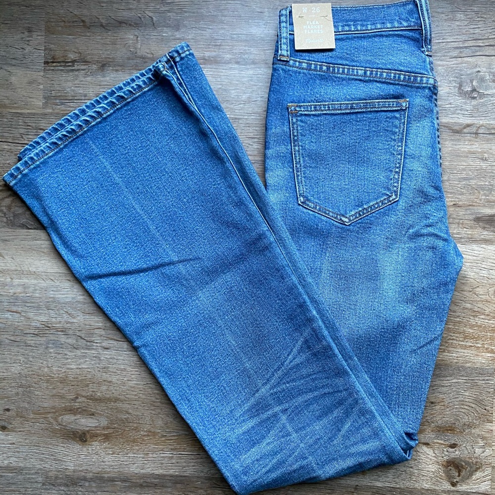 High waisted flare (bell bottom) jeans/denim